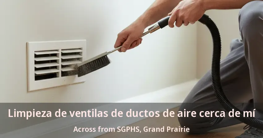 Limpieza de ventilas de ductos de aire cerca de mí Across from SGPHS, Grand Prairie - TX