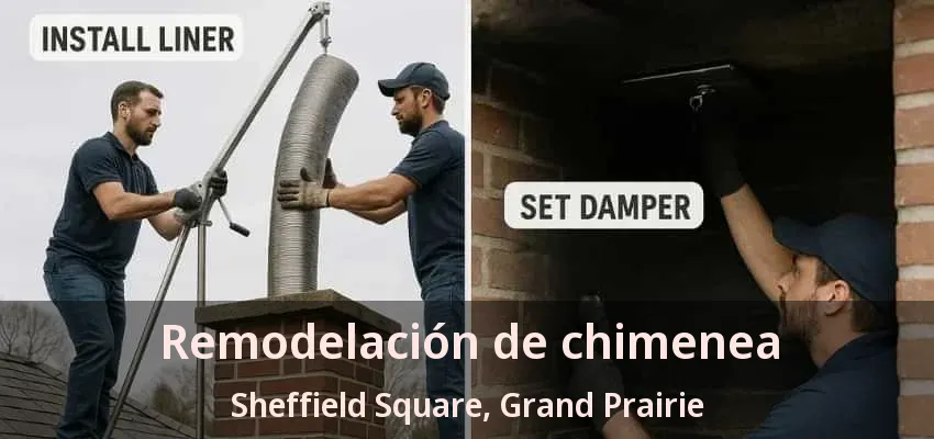 Remodelación de chimenea Sheffield Square, Grand Prairie - TX
