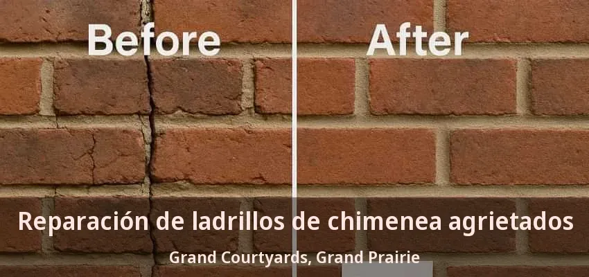 Reparación de ladrillos de chimenea agrietados Grand Courtyards, Grand Prairie - TX