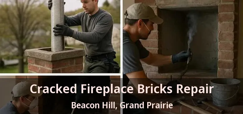 Cracked Fireplace Bricks Repair Beacon Hill, Grand Prairie - TX