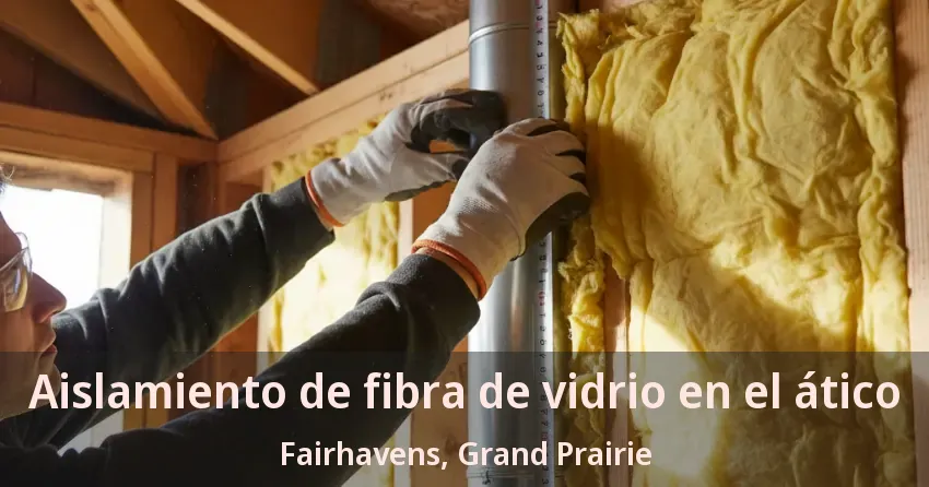 Aislamiento de fibra de vidrio en el ático Fairhavens, Grand Prairie - TX