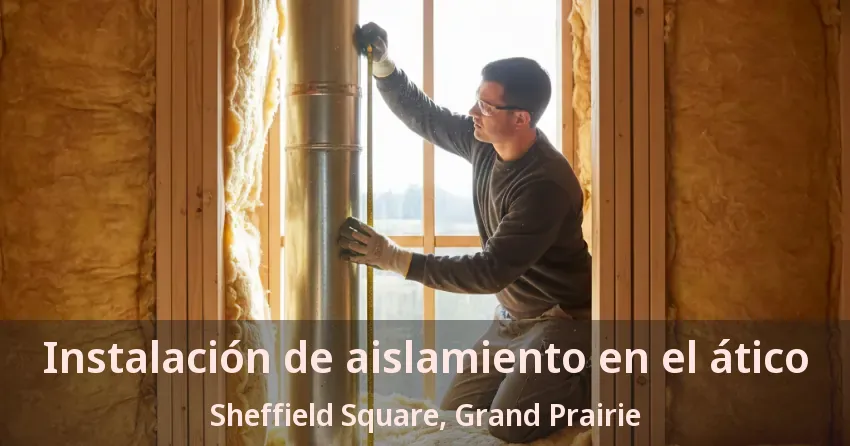 Instalación de aislamiento en el ático Sheffield Square, Grand Prairie - TX