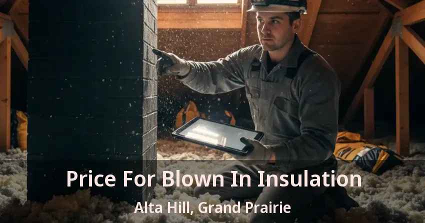 Price For Blown In Insulation Alta Hill, Grand Prairie - TX Price For Blown In Insulation Alta Hill, Grand Prairie - TX